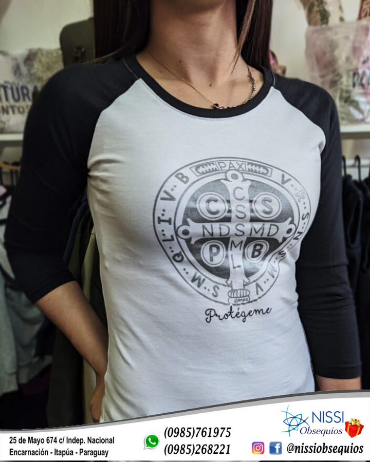 14400 Remera 3/4 femenina L