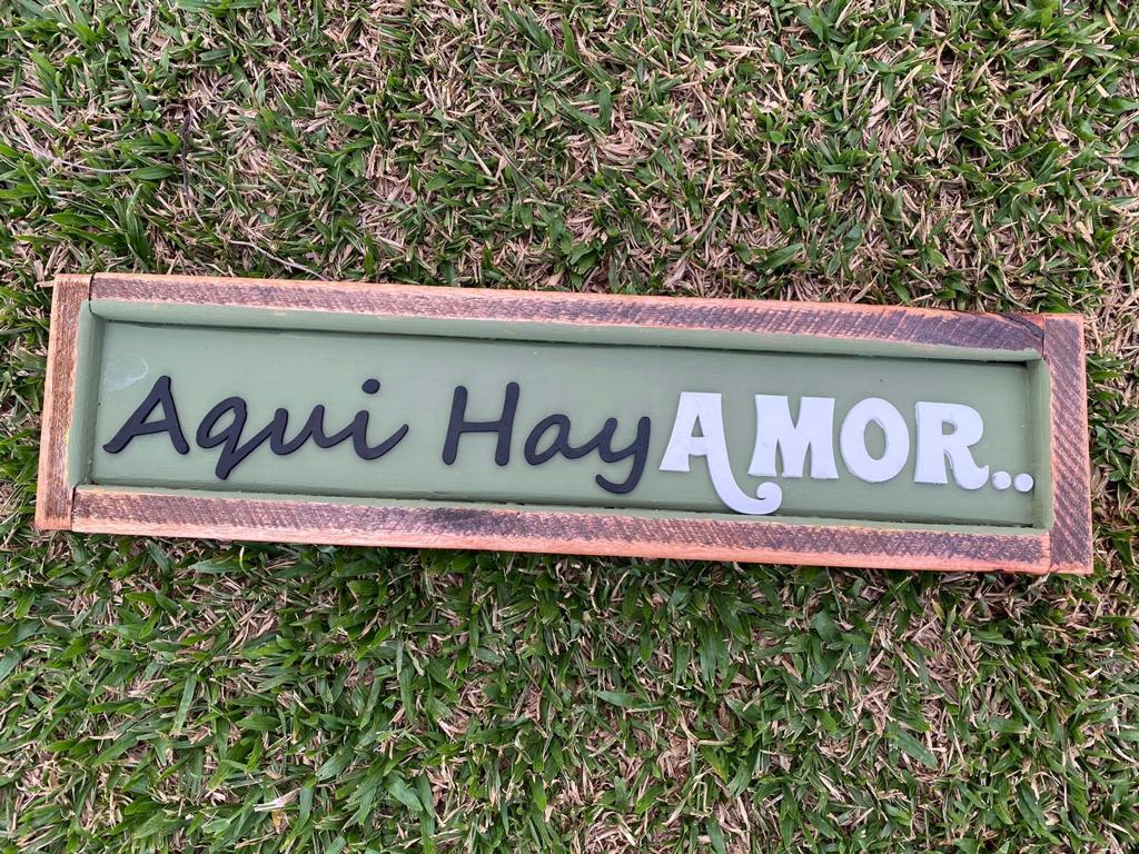 25507 Cuadro Artesanal 50x14 cm